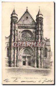 Postcard Compiegne Old Church St. Anthony