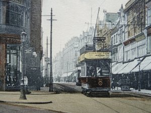 Leicester HIGH STREET & LLOYDS BANK c1905 Postcard