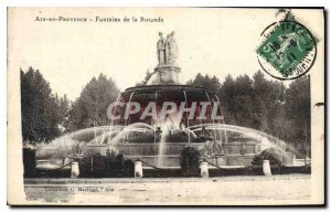 Old Postcard Aix en Provence Fountain Rotonde