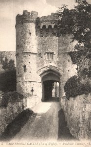 Vintage Postcard 1910's Carisbrooke Castle Woodville Gateway Wales UK