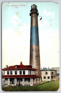 The Lighthouse Atlantic City New Jersey NJ Historic Landmark Postcard