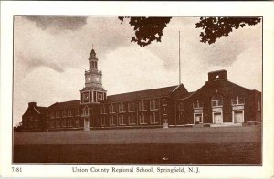 Postcard SCHOOL SCENE Springfield New Jersey NJ AN2507