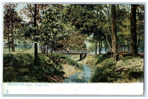 c1910's Overton Park Trees Bridge Scene Memphis Tennessee TN Unposted Postcard