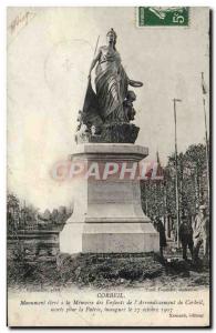 Postcard Old Corbeil high Monument to the Memory of the Children & # 39arrond...