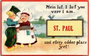 Minnesota St Paul Dutch Kids Mein Luv I Luv You Vere I Am 1913