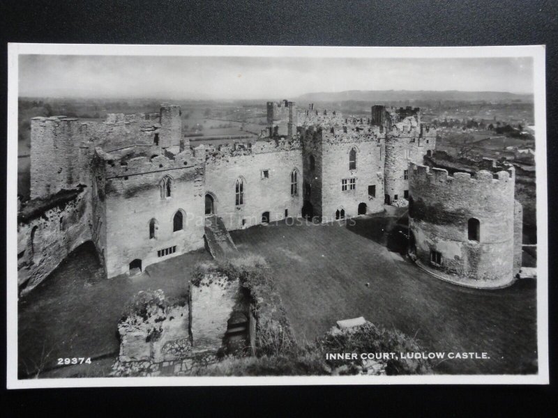 Shropshire: Ludlow Castle, Inner Court - Old RP Postcard