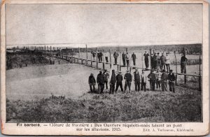 Military Barbed Wire Frontier Fence Of Requisitioned Workers Silent WW1 09.05 