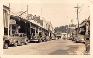 Grass Valley California Mill Street Zenith Radio Real Photo Postcard AA17127