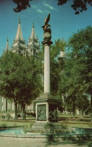 Postcard Sea Gull Monument Temple Square Historic Landmark Salt Lake City Utah