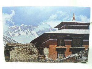 Mt Everest Thyangboche Monastery Nepal Vintage Postcard Tengboche Khumbu Tibetan