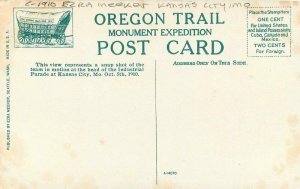 C-1910 Ezra Meeker Kansas City Missouri Ox Team Postcard 21-3830