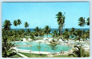 JAMAICA ~ Swimming Pool RUNAWAY BAY HOTEL ca 1950s-60s  Postcard