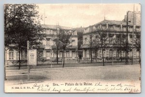 Spa Belgium Palais de la Reine Postcard 1906 Antique Architecture Street View