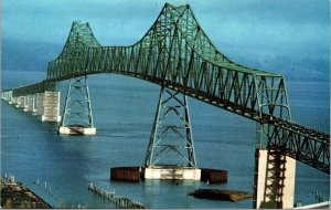 Vtg Astoria Oregon OR Columbia River Bridge Main Span 1960s View Postcard