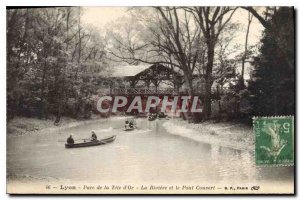 Postcard Old Lyon Parc de la Tete Or The River and Covered Bridge