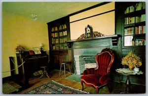 Hillsboro West Virginia 1960s Postcard Music Room Pearl S. Buck Birthplace