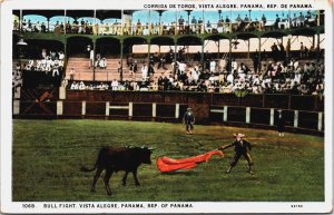 Panama Bull Fight Vista Alegre Panama Vintage Postcard C090