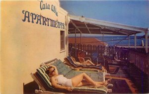 Apartment Casa Alta Hotel Postcard Santa Cruz California swimming Pool 20-9293