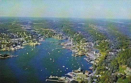 Maine Boothbay Harbor Aerial View Of The Boating Capital Of New England From ...