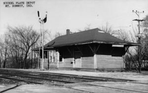 Mt Summit Indiana Nickel Plate Depot Real Photo Antique Postcard K100693