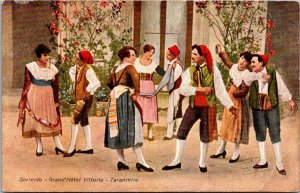 Tarantella Dancers In Traditional Costume Grand Hotel Vittoria Sorrento Italy