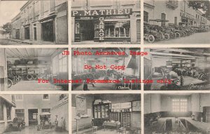 France, Nimes, P Mathieu Auto Garage, Multi-Views, Early Autos