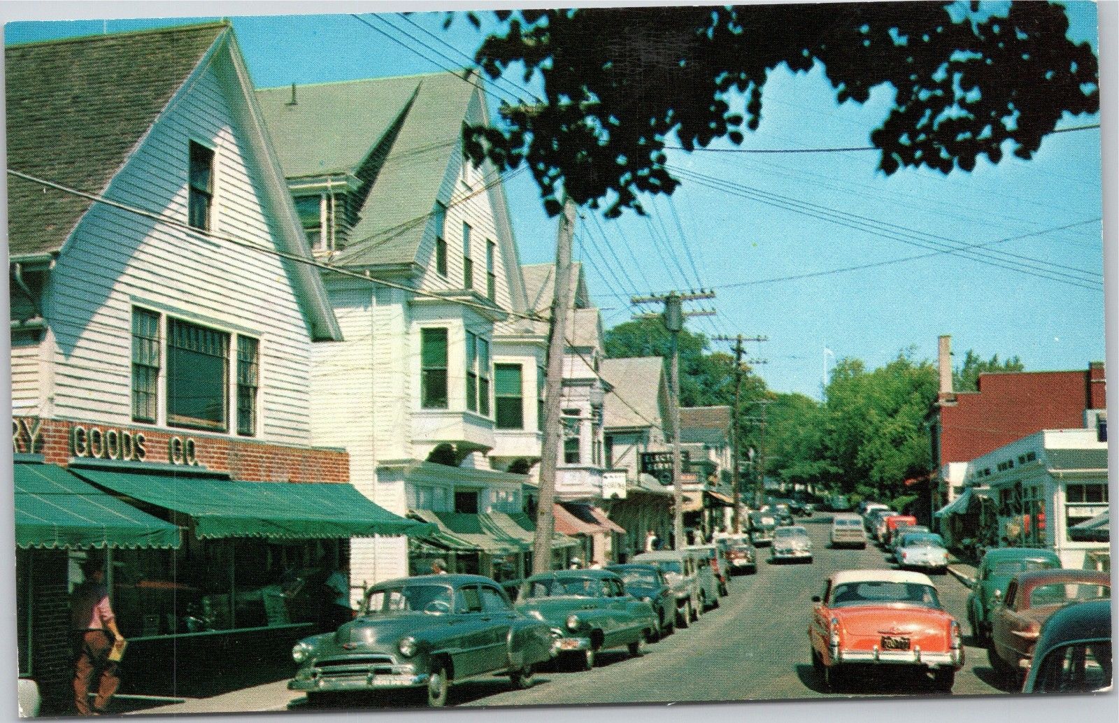 Main Street, Vineyard Haven, Martha's Vineyard old cars 1950s