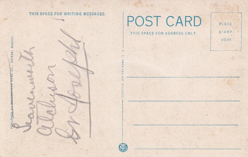 State Capitol Topeka Kansas KS Postcard A19