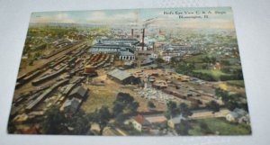 Bird's Eye View C & A Shops Bloomington Illinois Postcard Read & Write