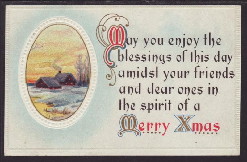 Merry Christmas,Scene Postcard