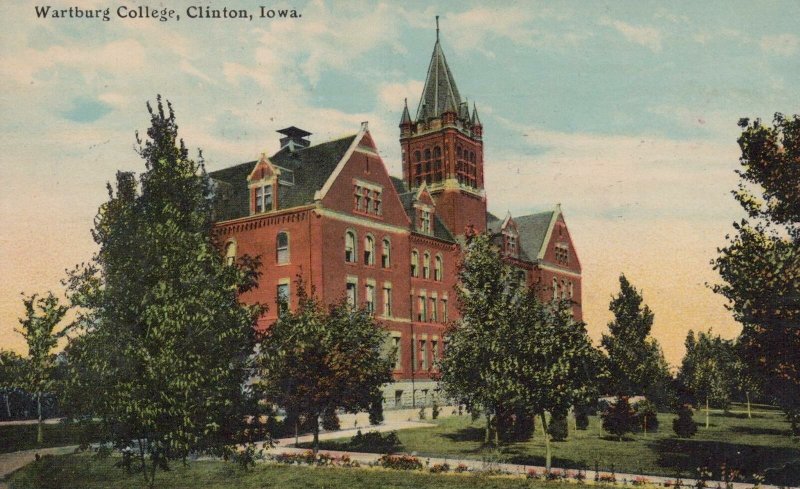 Postcard Wartburg College Clinton Iowa IA