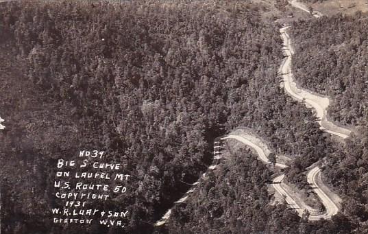 No 39 Big S Curve On Laurel Mountain U S Route 50 Copyright 1931 Grafton West...