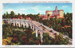 Arroyo Seco Colorado Street Bridge Hotel Vista Del Arroyo Pasadena Cal C178