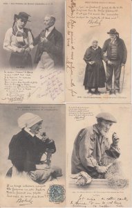 BOTREL BRETAGNE FOLKLORE MUSIC 250 Vintage France Postcards pre-1940 (L2579)