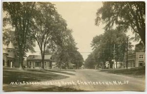 Charlestown NH Main Street View RPPC Postcard