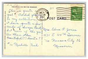 Vintage 1950 Postcard U.S. Post Office Antique Cars Worcester Massachusetts