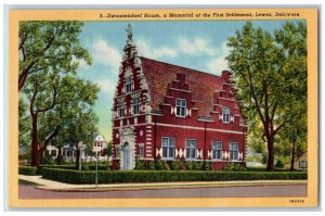 c1940 Zwaanendael House Memorial Of First Settlement Lewes Delaware DE Postcard