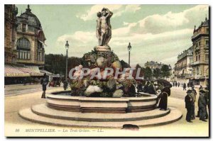 Old Postcard Montpellier The Three Graces