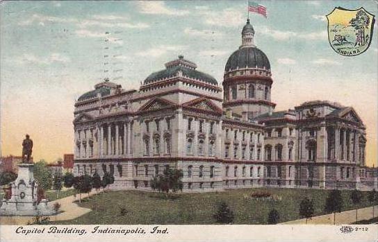 Indiana Indianapolis Capitol Building 1909