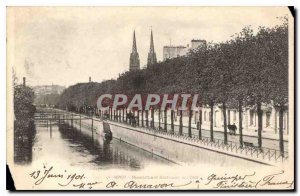 Postcard Ancient Gateways and boulevards Quimper Odet