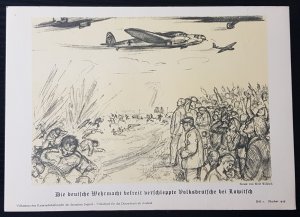 GERMANY THIRD 3rd REICH ORIGINAL RARE WILLRICH VDA MAXI CARD PRINT THE WEHRMACHT