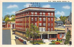 D63/ Bristol Virginia Va Postcard Linen Hotel Bristol Tennessee Coffee Room