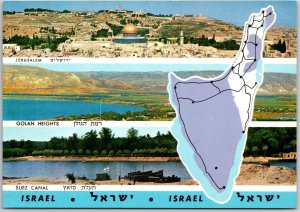 Jerusalem Golan Heights Suez Canal Israel Moutains Lake Postcard