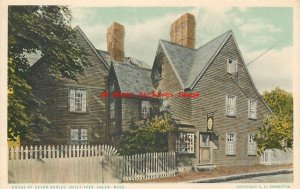 7 Postcards, Salem, Massachusetts, Marine Hall, School, Seven Gables,Witch House
