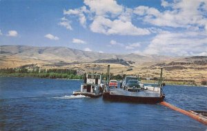 MARYHILL FERRY BOAT~50's Cars  Oregon To Washington  ca1950's Chrome Postcard