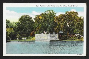 Fort Oglethorpe Near Sea Island Beach Frederica GA Unused c1930