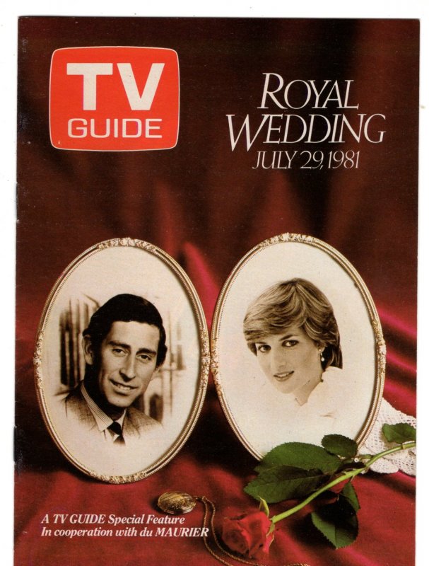 TV Guide, Royal Wedding, Charles and Diana, du Maurier Cigarettes 1981  Souvenir