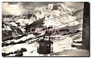 Mont d & # 39Arbois Modern Postcard the Cable car of Saint Gervais Mont Blanc