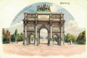 France Paris L'Arc de Triomphe Carrousel Litho 04.05