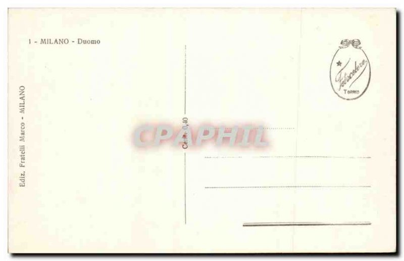 Italy Italia Old Postcard Duomo